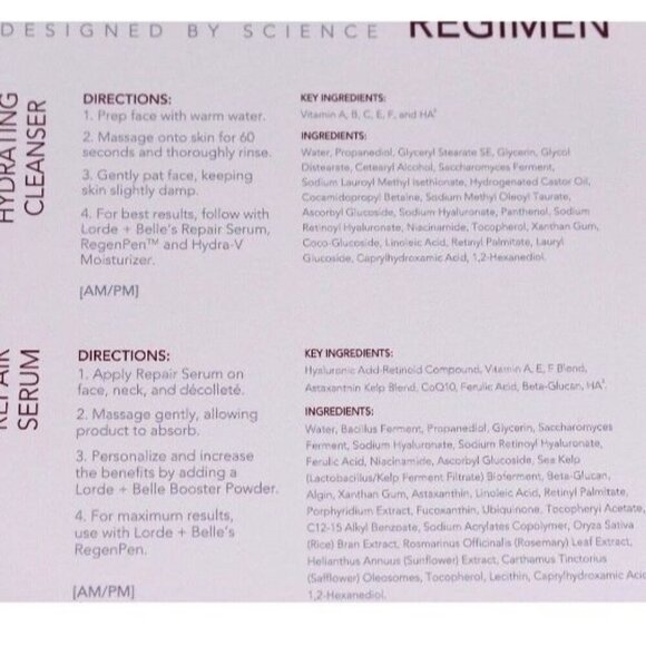 Lorde + Belle 3 Piece Anti Aging Skin Care Regimen MSRP $199 New In Box - Picture 16 of 16